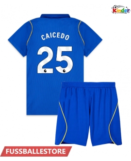 Günstige Chelsea Moises Caicedo #25 Heimtrikotsatz Kinder 2026-27 Kurzarm (+ Kurze Hosen)